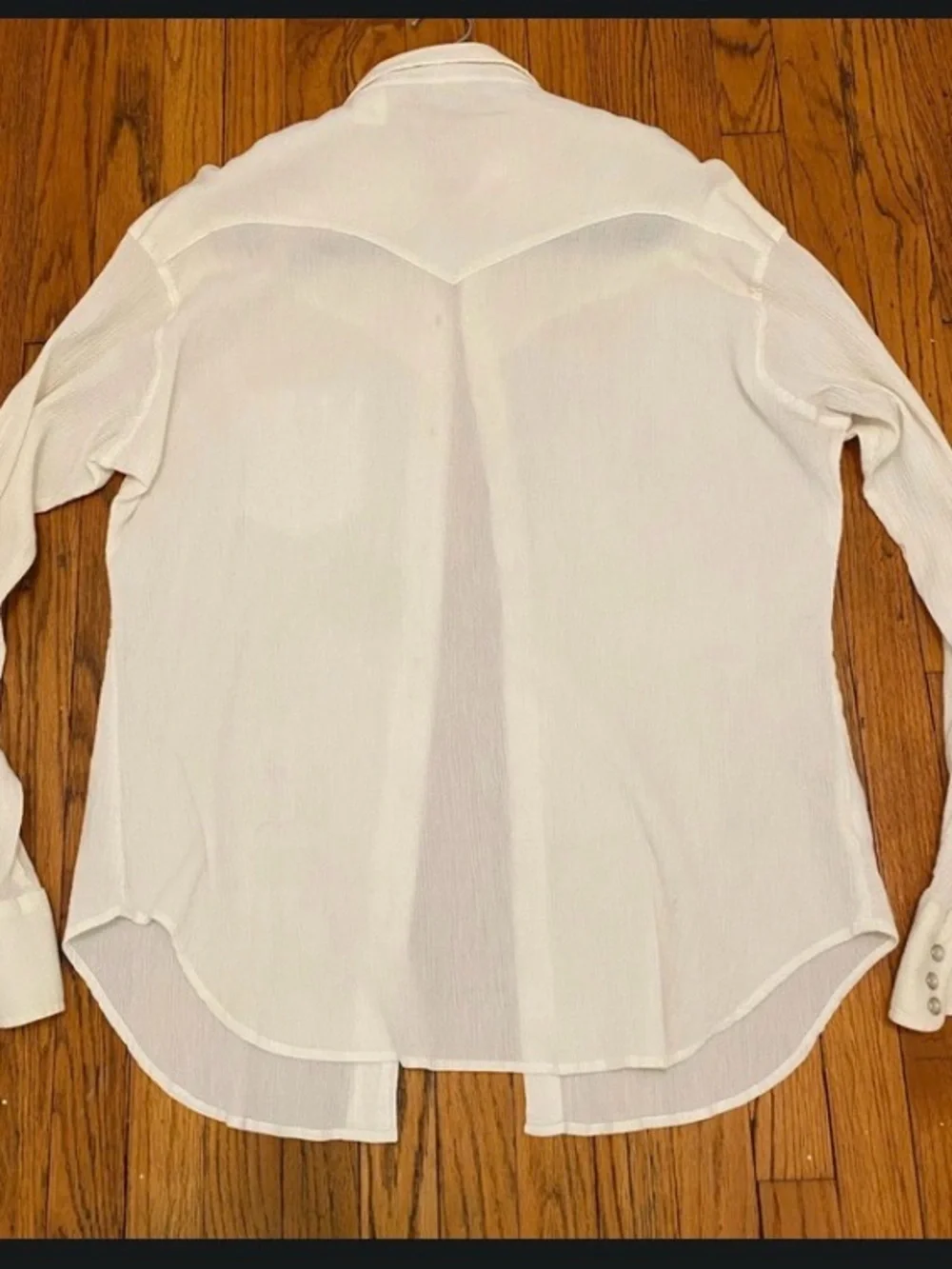 Wrangler Western Pearl Button Front Gauze Cotton Shirt Size XL Made in Hong Kong